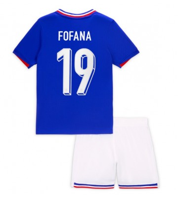 Francia Youssouf Fofana #19 Primera Equipación Niños Eurocopa 2024 Manga Corta (+ Pantalones cortos)